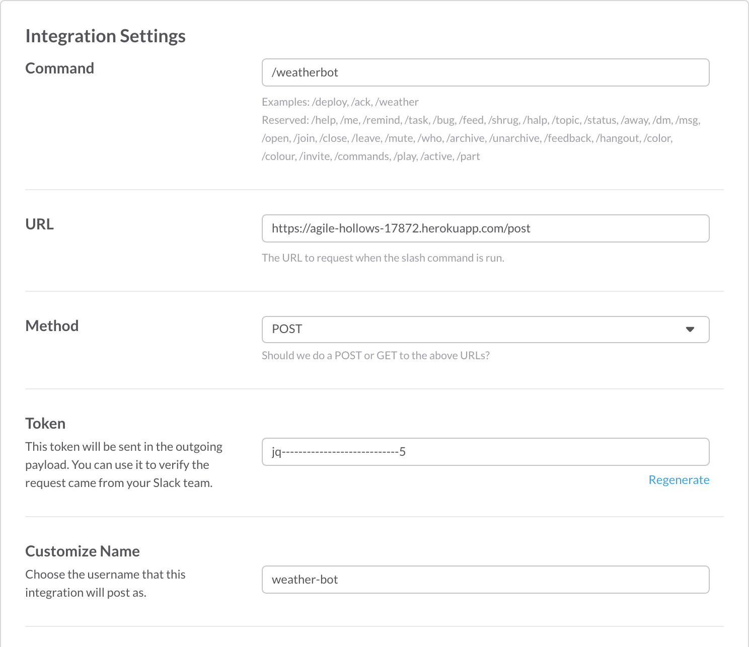 Slack integration